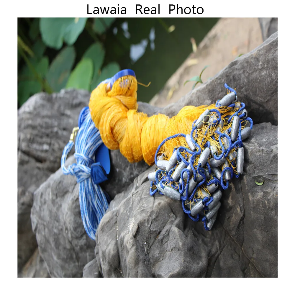 

Lawaia Easy Throw Lead Fly Fishing Net Hand Throw Catch Fish Network Nylon Saltwater Fishing Cast Net Gill network