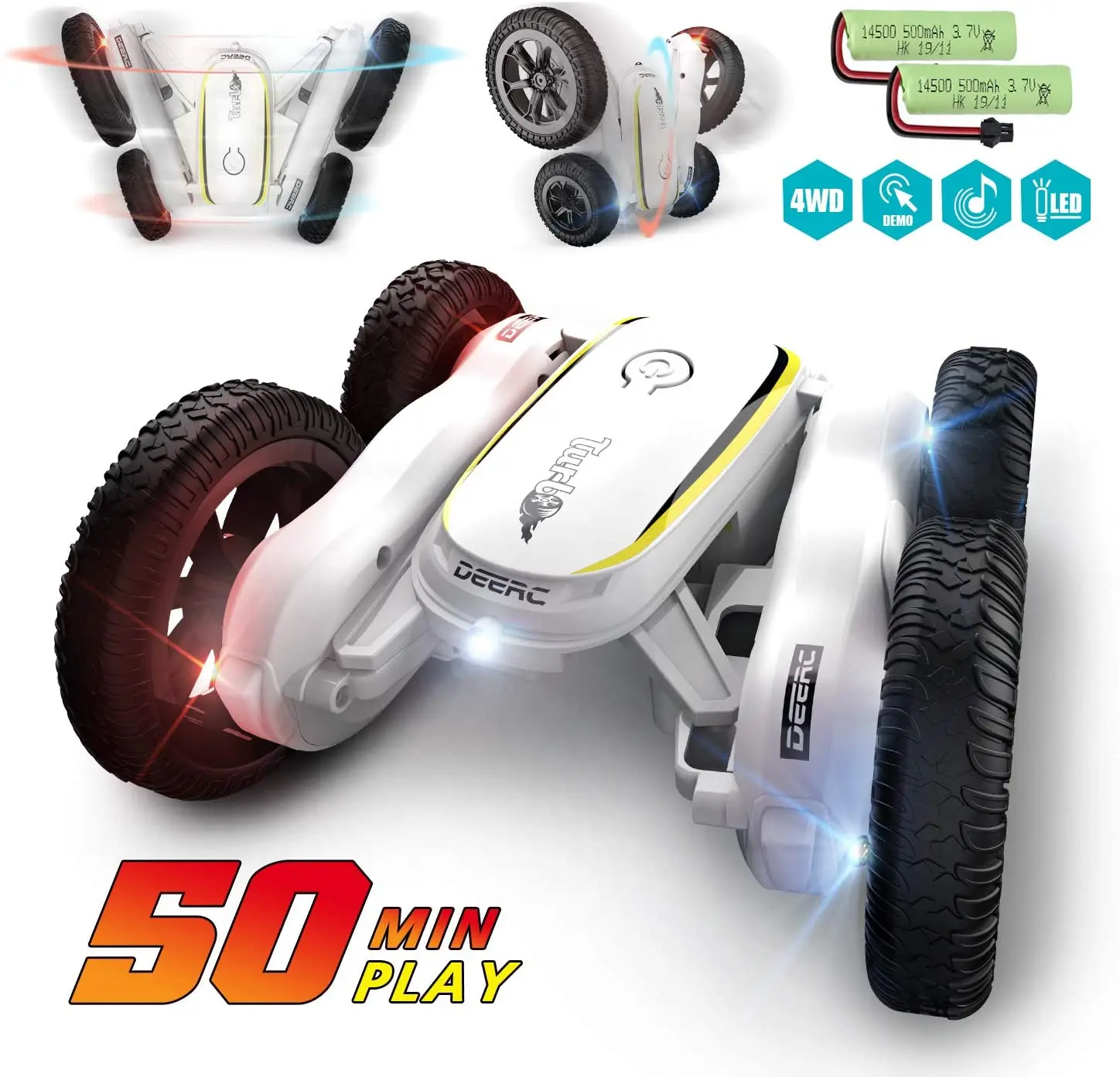 DEERC 1:10 RC Car 4WD RC Drift Remote 