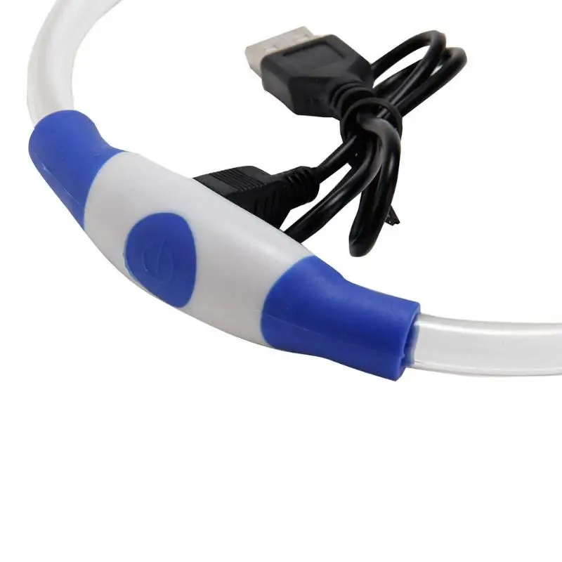 USB Перезаряжаемый светодиодный ошейник, ошейник для собак, ночная безопасность, мигающий светящийся ошейник для щенков, товары для питомцев, украшение для собак