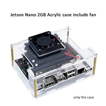Novo nvidia jetson nano 2gb kit desenvolvedor caso acrílico claro para jetson nano com ventilador de refrigeração