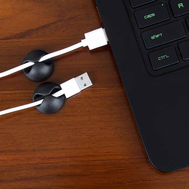 30 шт. Кабельный органайзер силиконовый usb кабель для намотки рабочего стола