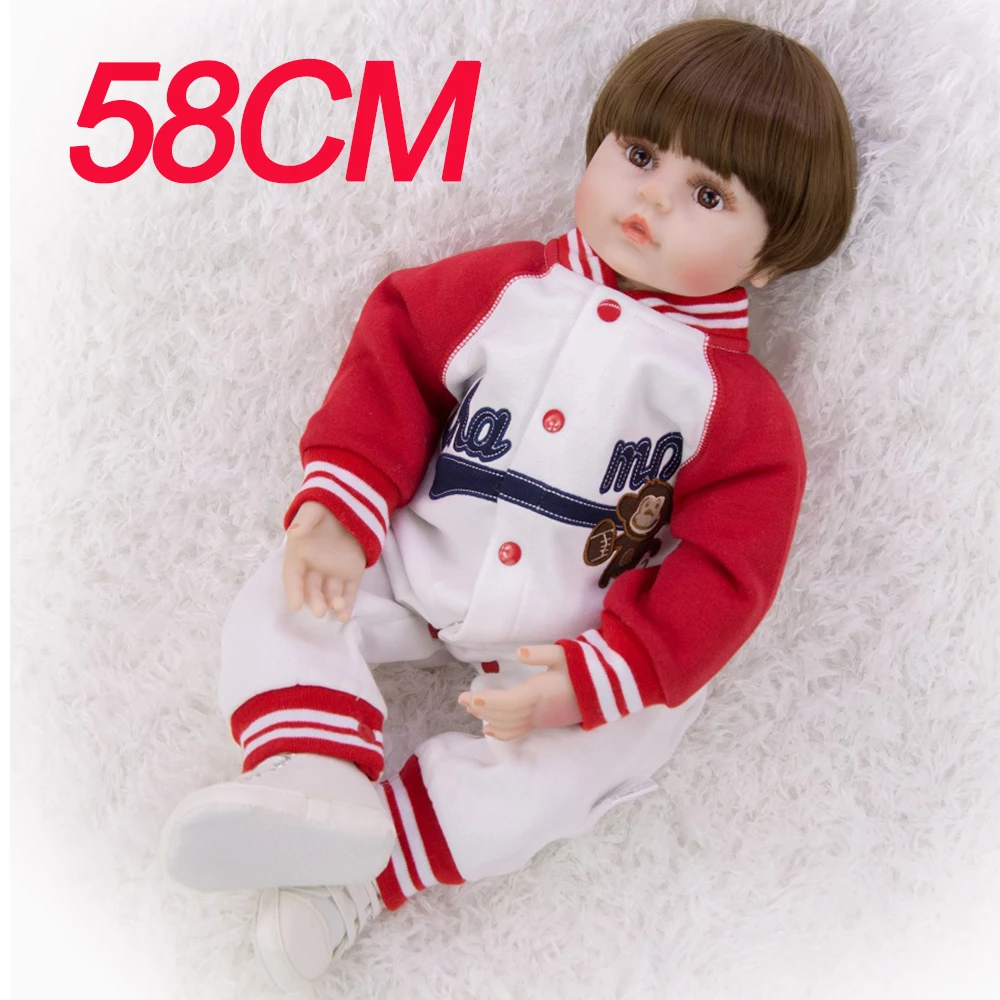 Poupee Reborn Garcon 58 Cm Tres Grande Poupee En Silicone Pour Nouveau Ne Jouet Pour Filles Cadeau Pour Enfants Vente En Gros Aliexpress