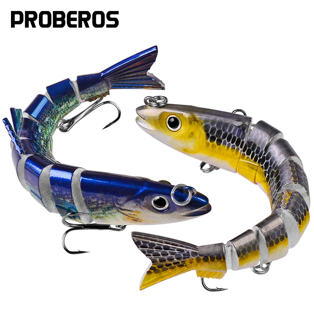 

PROBEROS 6PCS Swimbaits 12.5cm-21.5g Sinking Fishing Lures 8-Jointed Hard Wobblers Multi-Sections Artificial Bait Bass Jerkbaits