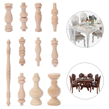 1PC Wood Carved Furniture Foot Legs European Style Vintage Solid Sculpture Cabinet Seat Feets Home Decor Crafts Accessories Tool