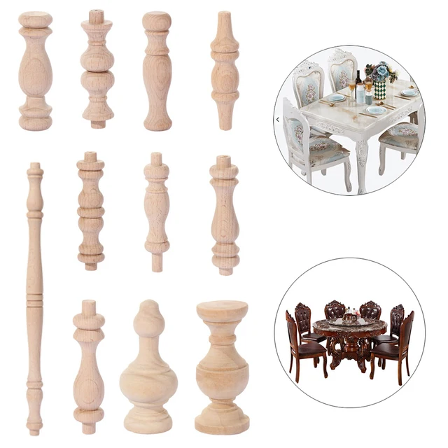 1PC Wood Carved Furniture Foot Legs European Style Vintage Solid Sculpture Cabinet Seat Feets Home Decor Crafts Accessories Tool