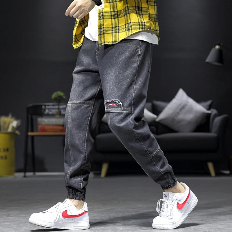 

Large Size 2019 Autumn New Department Sofa Wall Large Size Origional Casual Loose-Fit Beam Leg Trousers Jeans Men's