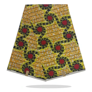 

6 Yards Breathable Ankara Style Wax Prints Fabric 100%High Quality African Wax Printed Cotton Fabric For Sewing SP18-42