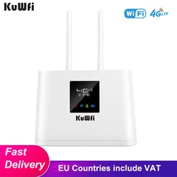 KuWFi débloqué CPE routeur WIFI 4G Hotspot carte Sim Modem RJ45 WAN LAN routeur sans fil 150Mbps antennes externes 