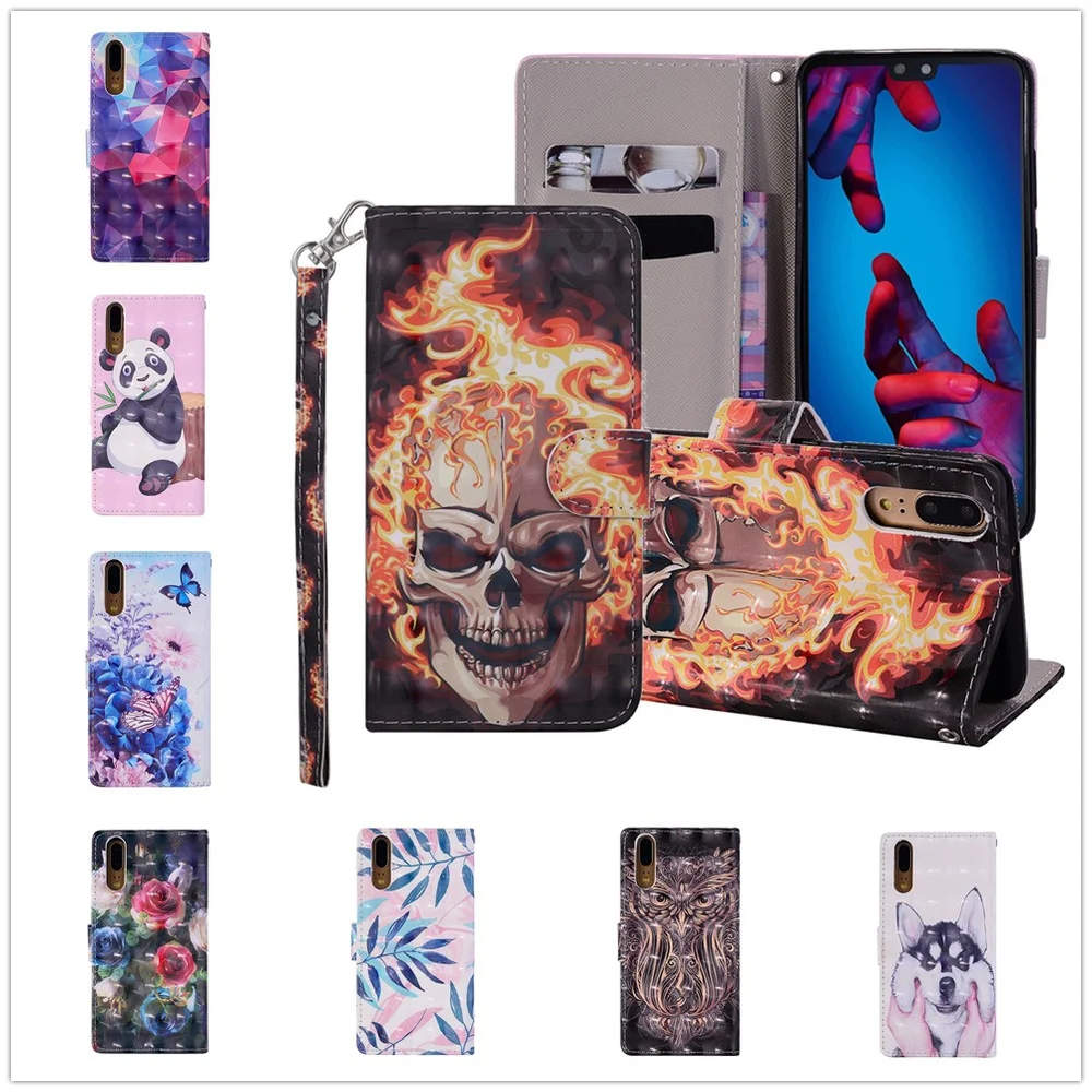 Чехол с рисунком для Huawei P20 Lite чехол P30 Mate 20 10 книжка Mate20 X Pro подставкой откидной