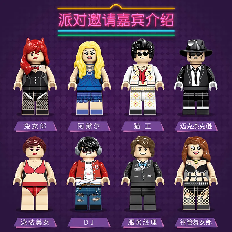 Tanie MOC kreator ekspert LED 5in1 luksusowe klub nocny ulicy miasta widok klocki 2488 sztuka klocki dla dzieci prezenty zabawki dla dla dzieci