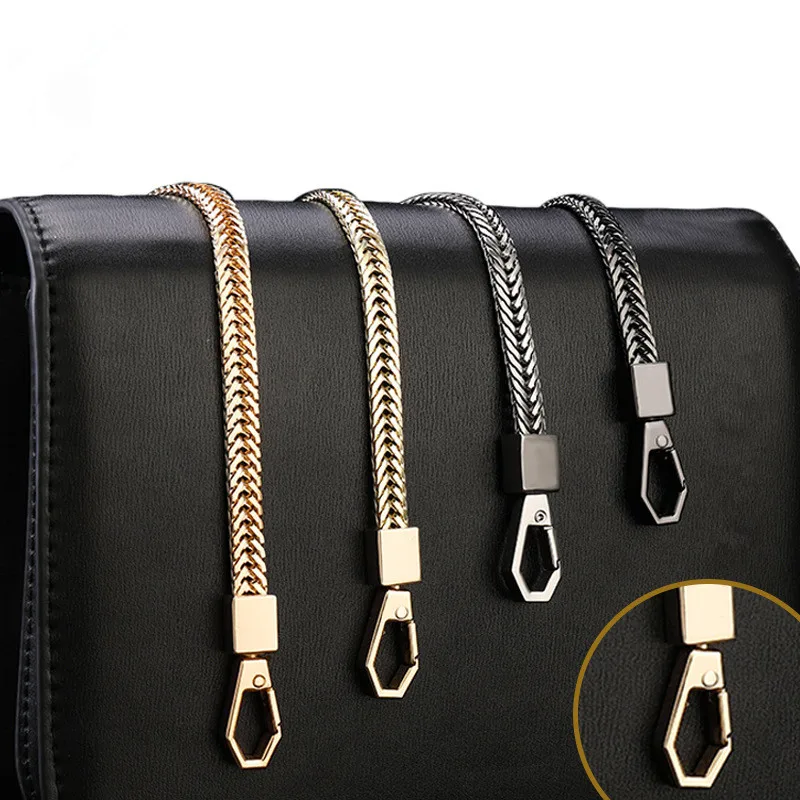 Purse Chain Strap Handbags Replacement Shoulder-Bag Black-Bag Silver/gun Fashion Small