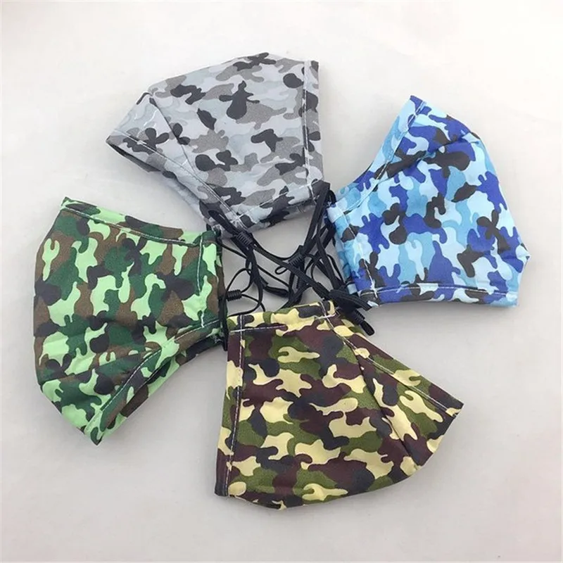 1pcs Unisex Cotton Mask Winter Breathing Camouflage Anti-Dust Mask Outdoor Riding Folding Earloop