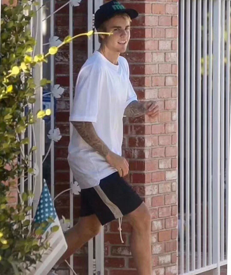 QoolXCWear Justin Bieber Casual Streetwear Loose Patchwork Shorts Sweatpants Men 2019 Summer Bermuda Short Pants Men  2050