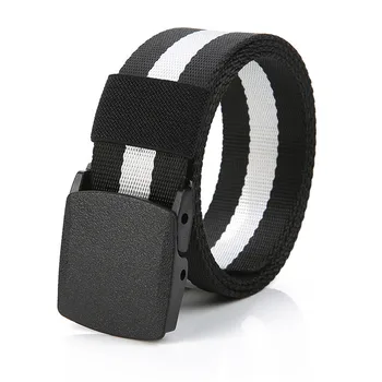 

Men's Lengthened Canvas Nylon Belt Belt Buckle Long Canvas Nylon Belt No Metal Security Check One Belt ремень женский 50*