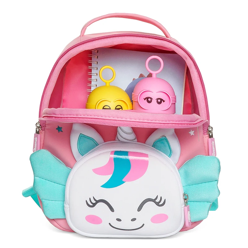  Cocomilo 3D Cartoon Unicorn Kids School Bag Kawaii Soft Pink Unicorn Cute Kindergarten Backpack Tod - 4000150499627