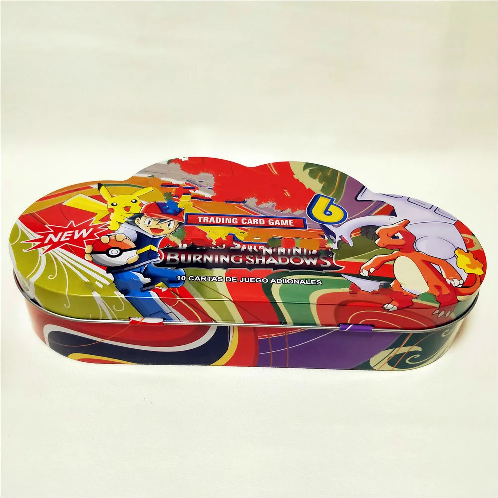 80 шт./компл. Pokemon Портативный жестяная коробка Battle игрушки хобби Коллекционные вещи игра Коллекция аниме-открытки Детская КАРТЫ чехол с отделением для карт