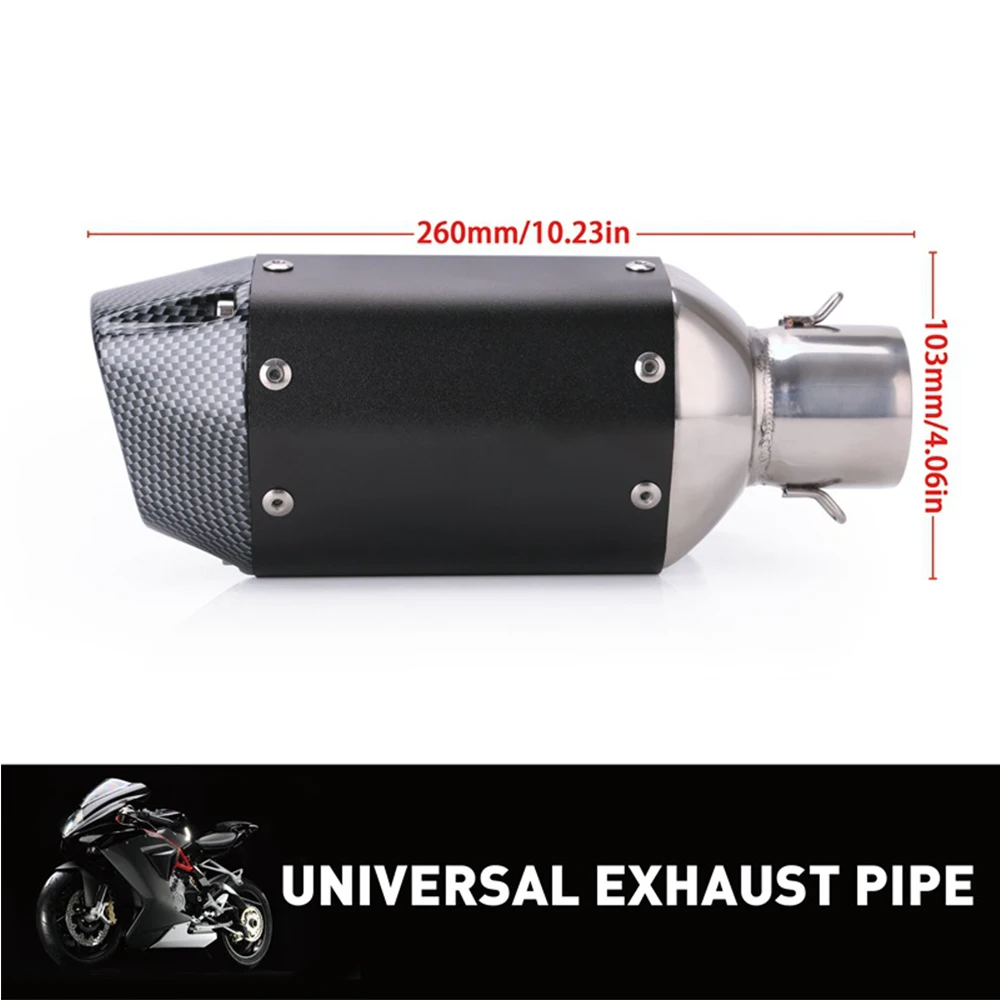 Универсальный черный глушитель выхлопной трубы 38-51 мм 1,5-" для Dirt Bike уличного спорта ATV Quad со съемным глушителем