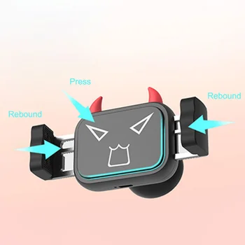 

Hot Universal Cute Pet Cute Demon Cartoon Car Mobile Navigation Bracket Buckle Type Air Outlet Universal Car Mobile Phone Holder