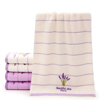 

Creative Embroidery Towel Floral Flower Lavender Cotton Fragrant Smell Face Towels Lavender Scented Towel