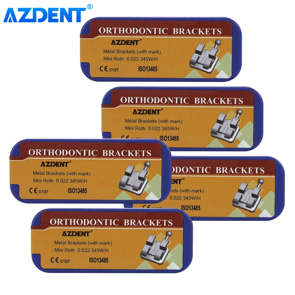 5 Boxes Azdent Dental Brackets Orthodontic Brace Split Mesh Base Mim