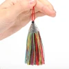 10 pièces 8cm coloré gland de soie avec bouchons de bouche boucle d'oreille pendentif de charme pour bricolage artisanat matériel bijoux faisant des accessoires ► Photo 3/6