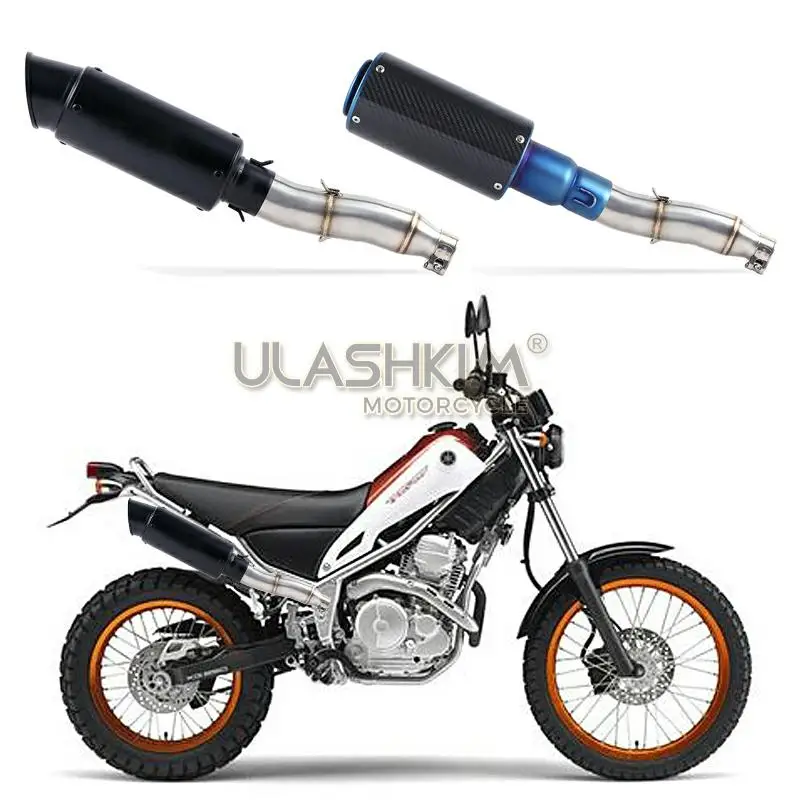 Полная выхлопная система мотоцикла глушитель Escape slip on для YAMAHA XG250 XT250 модифицированный контакт средняя труба адаптер подключения
