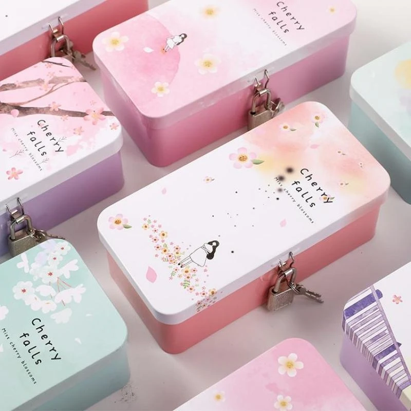 Caja almacenamiento de hojalata de 2 capas, cartuchera de gran capacidad para estudiantes, escolar|Estuches escolares| - AliExpress