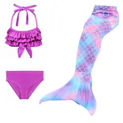 Girls Mermaid Tails Swimming Dresses Cosplay Costume Beach Clothes Little Children Mermaid Swimsuit For Kids Swimmable Costumes