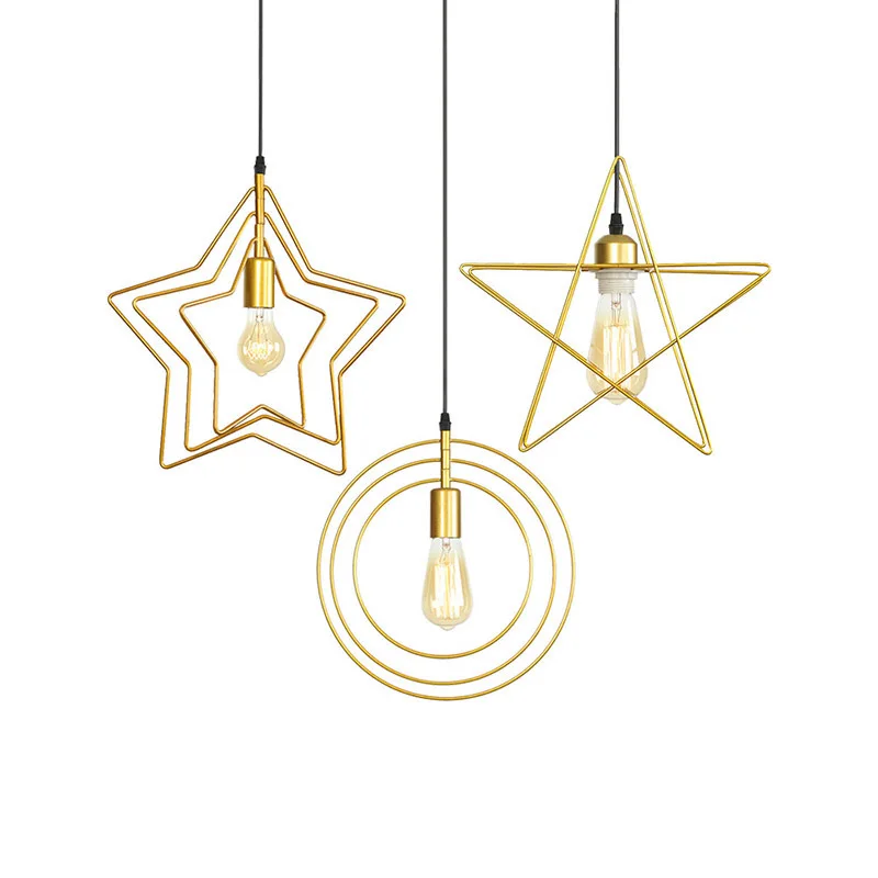 

Rural retro simple bedroom bedside personality hotel restaurant clothing shop decoration single head hanging lamp