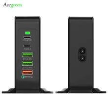 Acegreen путешествия домой 75 Вт PD Тип C с адаптером питания ноутбук Поворотная подставка портативный мобильный телефон мульти порт USB быстрое зарядное устройство