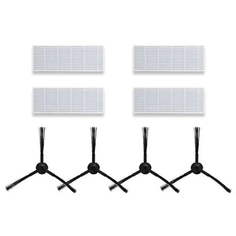 

12Pcs/Lot Side Brush X4 + Hepa Filter X4 + Sponge X4 Replacement Kits For Ilife A6 A4 A4S Robot Vacuum Cleaner Parts Filters