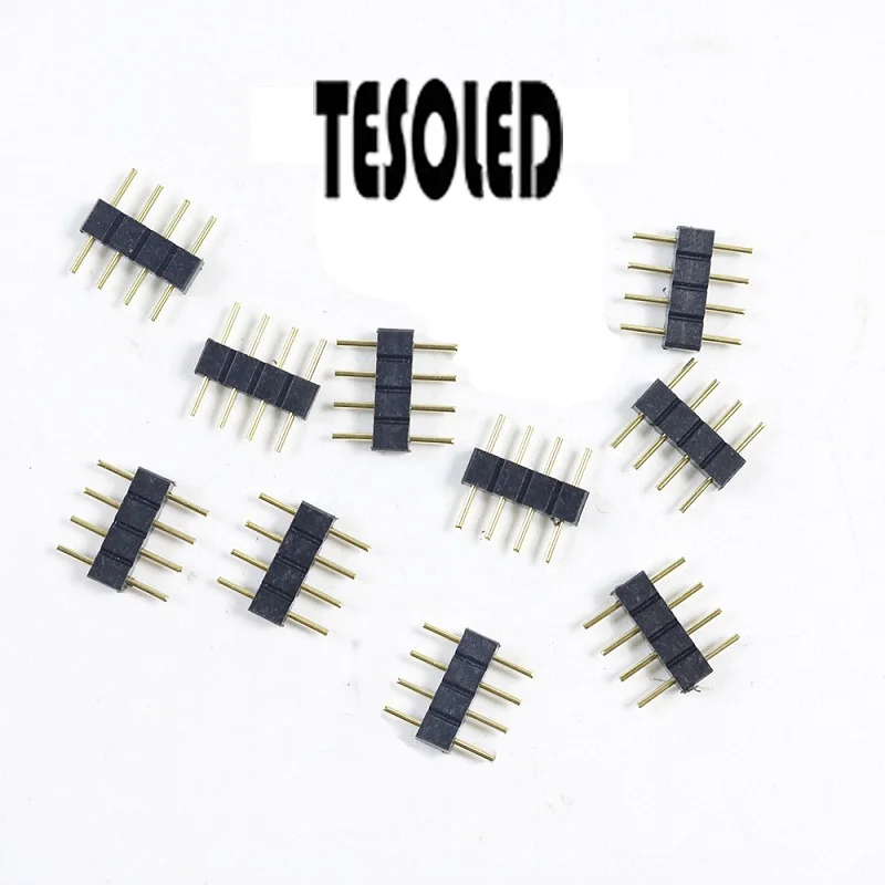 10 шт./4 шт. 4 Pin/5 Pin коннектор RGBW адаптер штырь иглы мужской тип двойной для RGB 5050 3528 Светодиодные полосы света светодиодный аксессуары 8,16