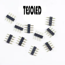10 шт./4 шт. 4 Pin/5 Pin коннектор RGBW адаптер штырь иглы мужской тип двойной для RGB 5050 3528 Светодиодные полосы света светодиодный аксессуары 8,16