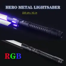 Yq Anyie – sabre laser Rgb, 104cm, Force Fx, éclairage, couleur changeante, son, verrouillage Foc, poignée en métal, accessoires Cosplay