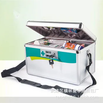 

Aluminum Alloy, First Aid Kit Family Medicine Storage Aluminum Hui