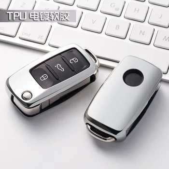 

Car Styling TPU Car Key Case For Volkswagen Passat Golf Bora Polo Sagitar Tiguan Auto Key Shell Protector Accessories
