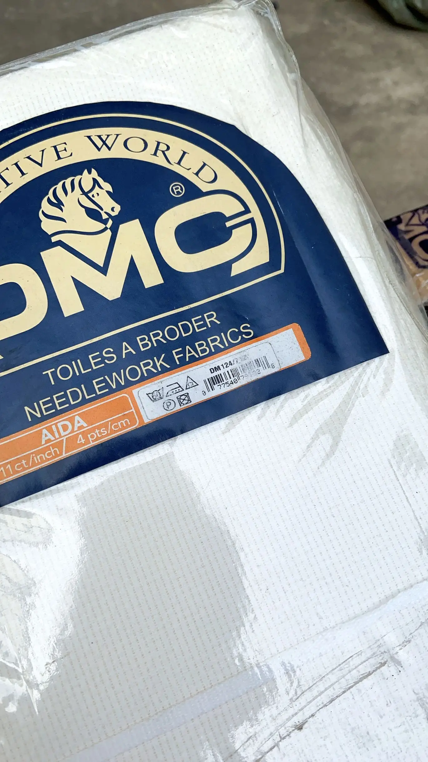 DMC ткань/aida сток хлопок 14CT 30*30 см Вышивка крестом Аида холст ткань 25 цветов на выбор-1 - Цвет: Синий