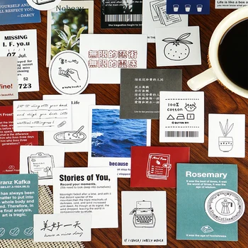 

4 design 40 pcs/lot Instagram style butter paper kraft paper card diary bullet scrapbook material paper fresh word LOMO card