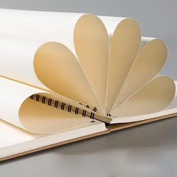 

50 Sheets Retro Spiral Coil Sketchbook Kraft Paper Painting Note Sketch Students Junk Journal Book Pad Notebook Supplies Me X6S4