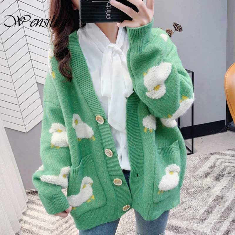 Fashion Knitted Coats Knitwear Riani Knitted Coat allover print casual look 