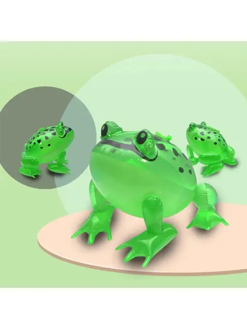 2022 New Funny Cute Inflatable Frog with Flashing Light Animal Blow up Toys Party Decor 1