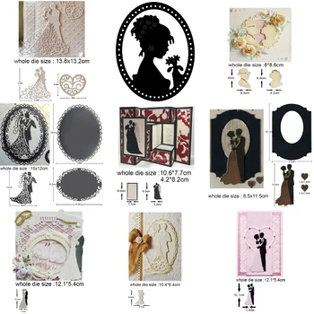 

Gorgeous Wedding Bride and Groom Die Cuts Scrapbooking Metal Cutting Dies New 2020 Love Words Dies Cut For Card Making 9 Style