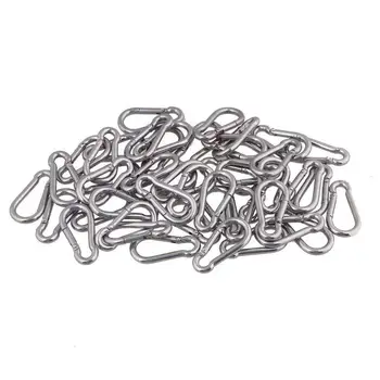 

36PCS Multifunctional M4 Carabiner Snap Hook 304 Stainless Steel Clip Keychain Camping Fishing Hiking Traveling Keychain