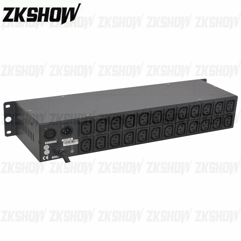 24CH DMX Power Switch Pack for Stage Show Event Lighting Hire CE UL DJ Disco Party Nightclub Wedding Festival Equipment Rental