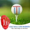 Golf Ball Triple Track Liner Marker Template Drawing Pen Alignment Marks Tool Sport Training Aids Outdoor Golf Sport Tool 4