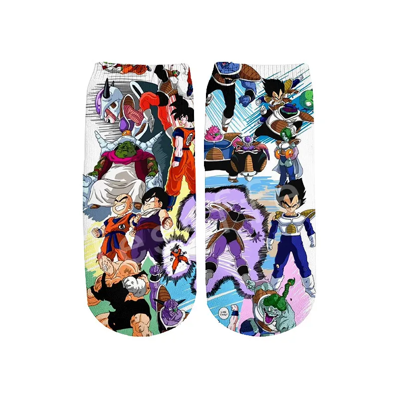 

Tessffel Drop shipping Dragon Ball Super Saiyan 3DPrinted Women/men/boy/girl Cartoon Harajuku casual New fashion socks Style-2