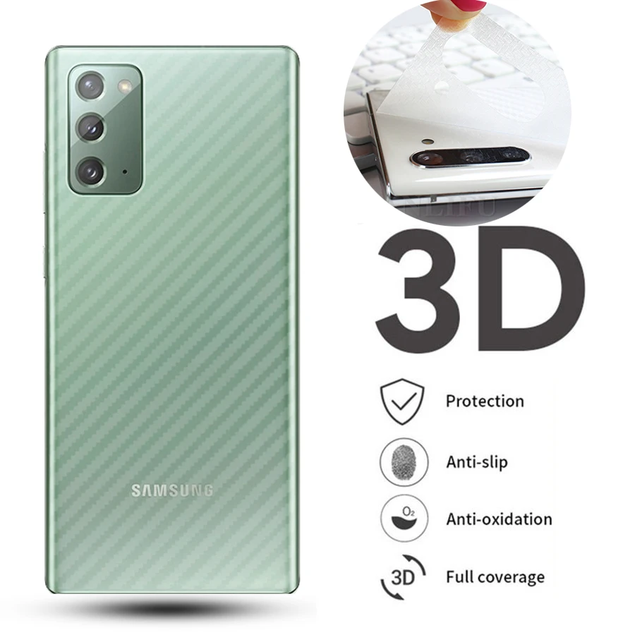 10Pcs Back Carbon Fiber Film For Samsung Galaxy Note 20 Ultra S21 Plus Screen Protector Sticker Film For Samsung Galaxy A71 A52|Phone Screen Protectors| - AliExpress
