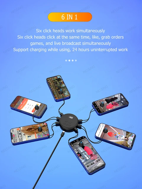  Auto Clicker for iPhone iPad：Screen Device Automatic Tapper for  Android IOS，Simulated Finger Continuous Clicking, Adjustable Speed Physical  Clicker，Suitable for Games, Live Broadcasts Likes, Reward Tasks（1 Second  Fastest 33 Times） (A1) 