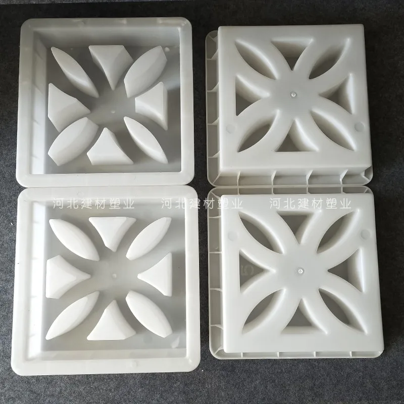 Cement Antique Flower Brick Mold Square Garden Wall Making Brick Mould 3D Carving Concrete Plastic Paving Molds 30x30x7cm concrete molds,garden path molds