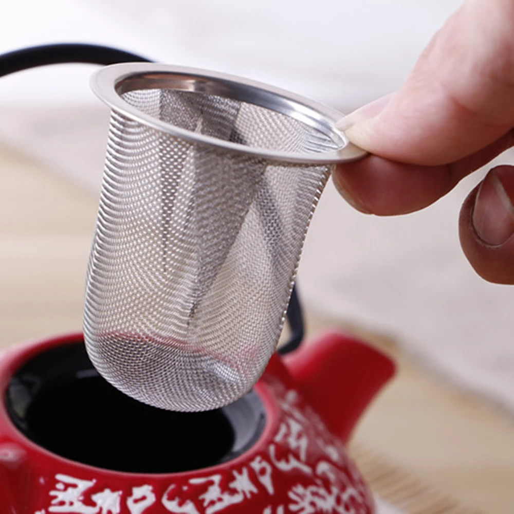 New Diameter 5.1-9CM Mesh Tea Infuser Reusable Tea Strainer Stainless Steel Teapot Leaf Spice Filter Drinkware Accessories